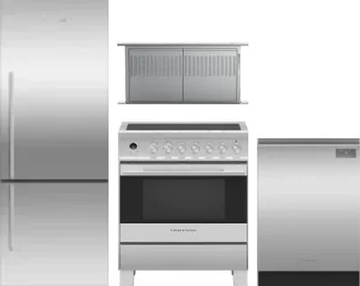 4 Piece Package Includes Refrigerator, Range, Hood And Dishwasher